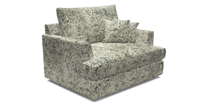 Slingsby Snuggler Fitted Cover Sofa in Two Tone Plain Biscuit.  Loose cover version available