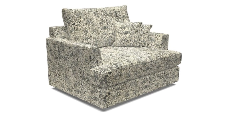 Slingsby Snuggler Fitted Cover Sofa in Two Tone Plain Biscuit.  Loose cover version available