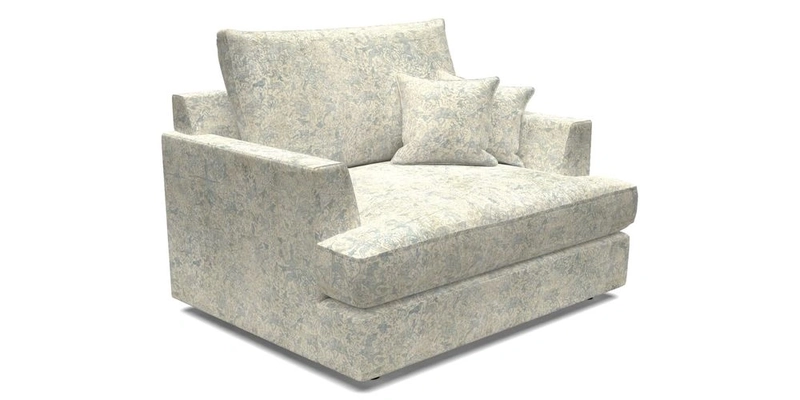 Slingsby Snuggler Fitted Cover Sofa in Two Tone Plain Biscuit.  Loose cover version available