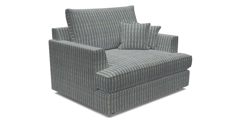 Slingsby Snuggler Fitted Cover Sofa in Two Tone Plain Biscuit.  Loose cover version available