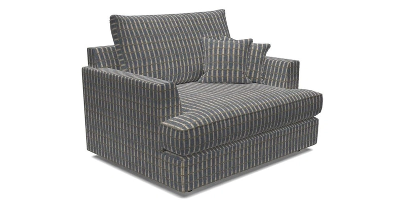 Slingsby Snuggler Fitted Cover Sofa in Two Tone Plain Biscuit.  Loose cover version available