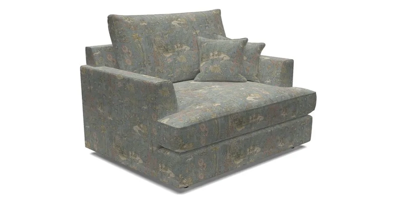 Slingsby Snuggler Fitted Cover Sofa in Two Tone Plain Biscuit.  Loose cover version available