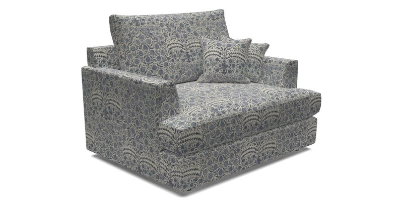 Slingsby Snuggler Fitted Cover Sofa in Two Tone Plain Biscuit.  Loose cover version available
