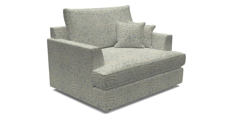 Slingsby Snuggler Fitted Cover Sofa in Two Tone Plain Biscuit.  Loose cover version available