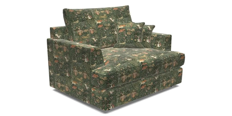 Slingsby Snuggler Fitted Cover Sofa in Two Tone Plain Biscuit.  Loose cover version available