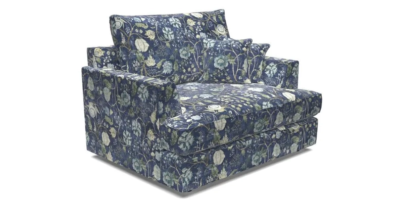 Slingsby Snuggler Fitted Cover Sofa in Two Tone Plain Biscuit.  Loose cover version available