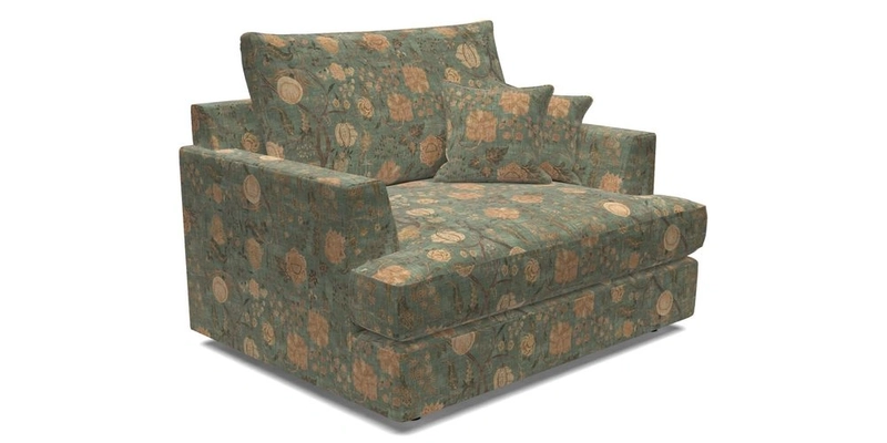 Slingsby Snuggler Fitted Cover Sofa in Two Tone Plain Biscuit.  Loose cover version available