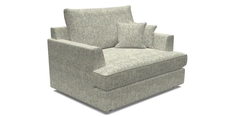 Slingsby Snuggler Fitted Cover Sofa in Two Tone Plain Biscuit.  Loose cover version available