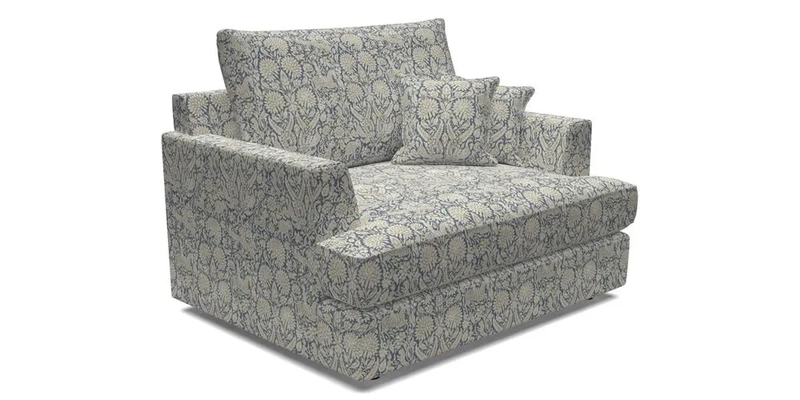 Slingsby Snuggler Fitted Cover Sofa in Two Tone Plain Biscuit.  Loose cover version available