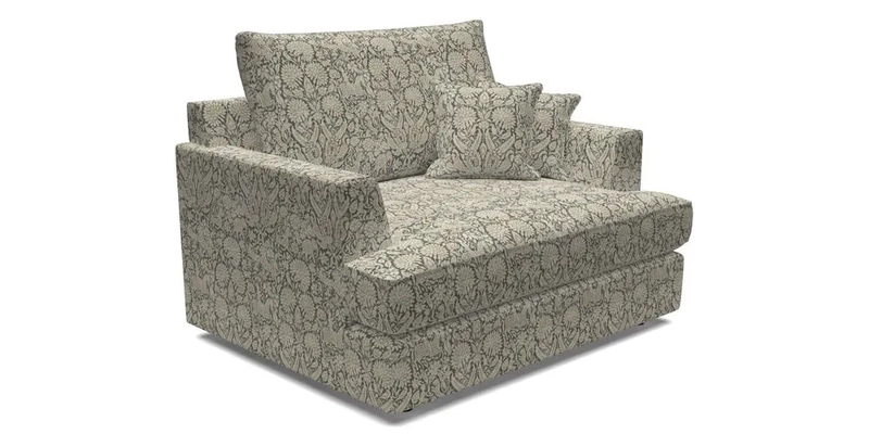 Slingsby Snuggler Fitted Cover Sofa in Two Tone Plain Biscuit.  Loose cover version available