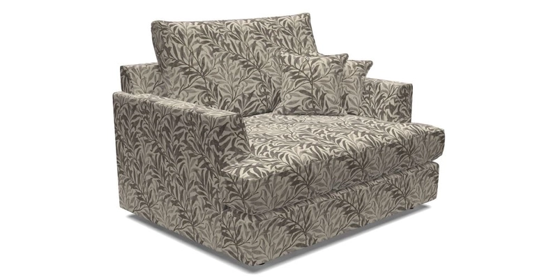 Slingsby Snuggler Fitted Cover Sofa in Two Tone Plain Biscuit.  Loose cover version available