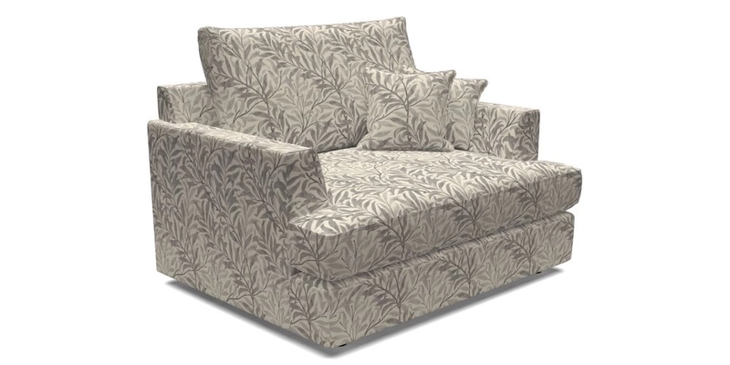 Slingsby Snuggler Fitted Cover Sofa in Two Tone Plain Biscuit.  Loose cover version available