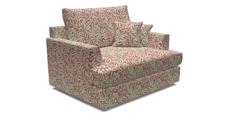 Slingsby Snuggler Fitted Cover Sofa in Two Tone Plain Biscuit.  Loose cover version available