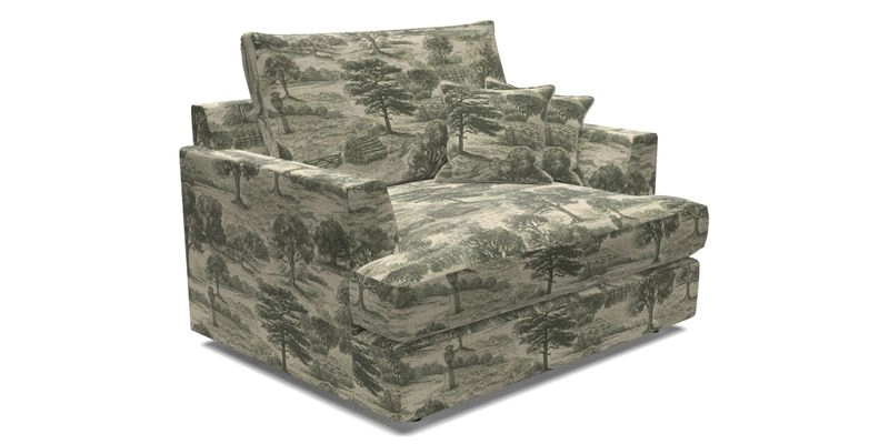 Slingsby Snuggler Fitted Cover Sofa in Two Tone Plain Biscuit.  Loose cover version available