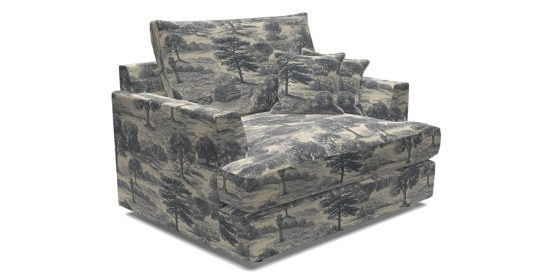Slingsby Snuggler Fitted Cover Sofa in Two Tone Plain Biscuit.  Loose cover version available