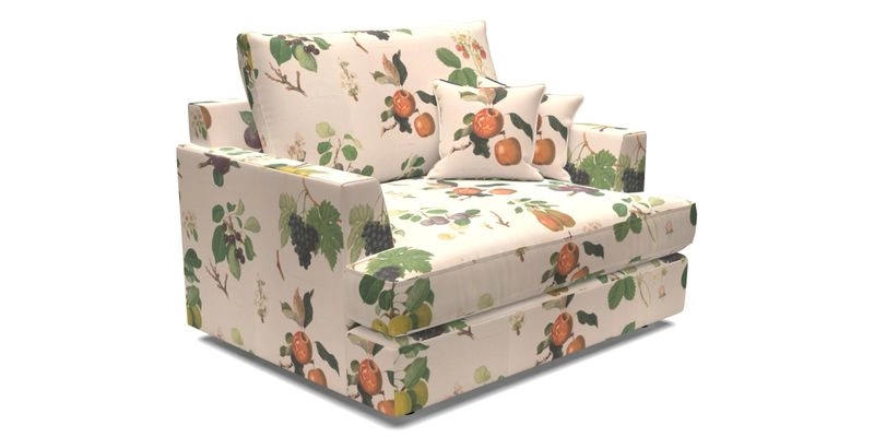 Slingsby Snuggler Fitted Cover Sofa in Two Tone Plain Biscuit.  Loose cover version available