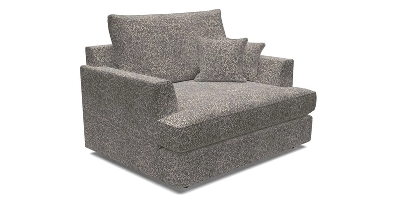 Slingsby Snuggler Fitted Cover Sofa in Two Tone Plain Biscuit.  Loose cover version available