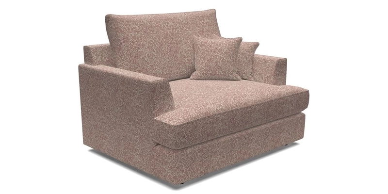 Slingsby Snuggler Fitted Cover Sofa in Two Tone Plain Biscuit.  Loose cover version available