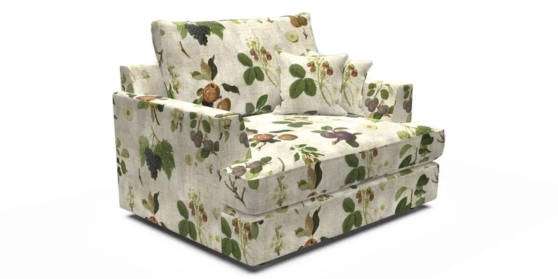 Slingsby Snuggler Fitted Cover Sofa in Two Tone Plain Biscuit.  Loose cover version available