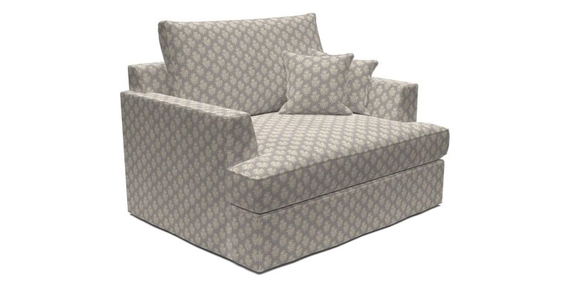 Slingsby Snuggler Fitted Cover Sofa in Two Tone Plain Biscuit.  Loose cover version available