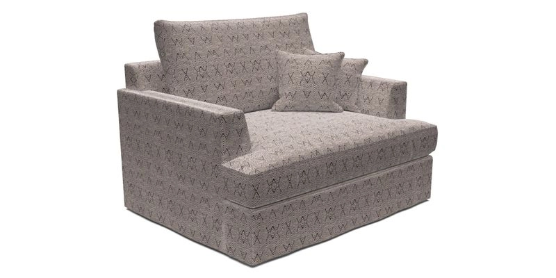 Slingsby Snuggler Fitted Cover Sofa in Two Tone Plain Biscuit.  Loose cover version available