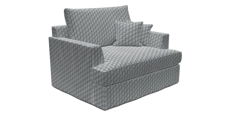 Slingsby Snuggler Fitted Cover Sofa in Two Tone Plain Biscuit.  Loose cover version available