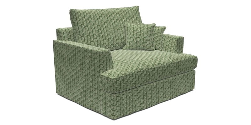 Slingsby Snuggler Fitted Cover Sofa in Two Tone Plain Biscuit.  Loose cover version available