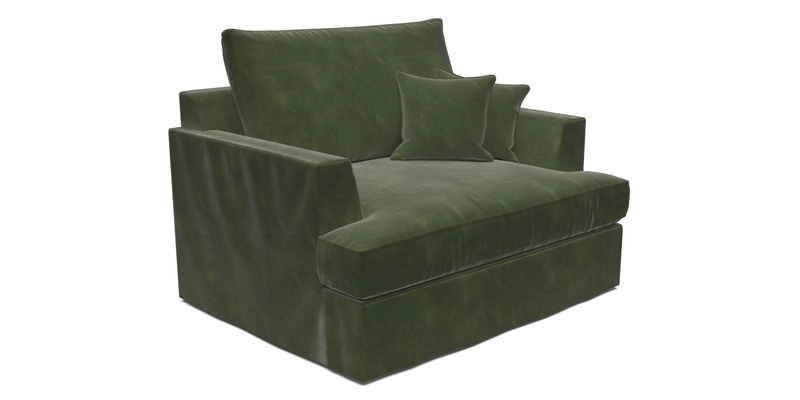 Slingsby Snuggler Fitted Cover Sofa in Two Tone Plain Biscuit.  Loose cover version available
