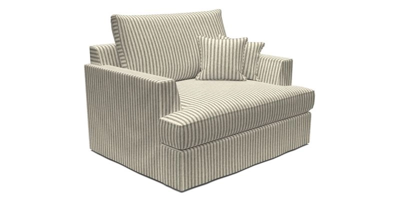 Slingsby Snuggler Fitted Cover Sofa in Two Tone Plain Biscuit.  Loose cover version available