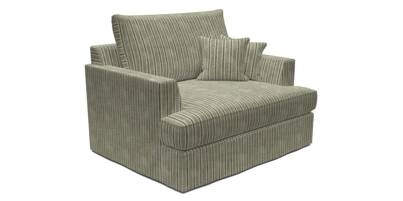 Slingsby Snuggler Fitted Cover Sofa in Two Tone Plain Biscuit.  Loose cover version available