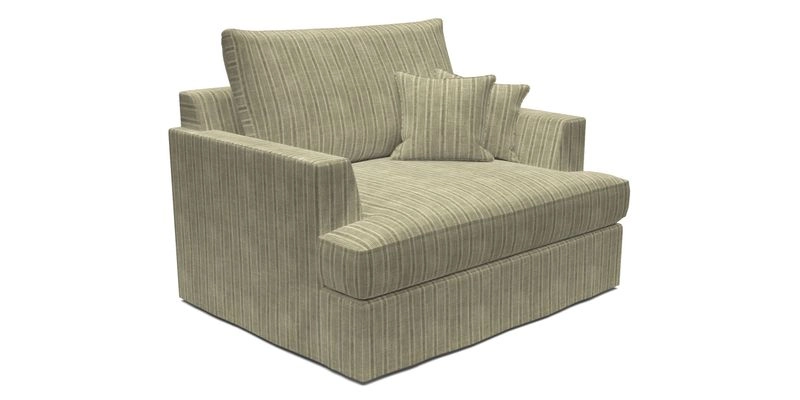 Slingsby Snuggler Fitted Cover Sofa in Two Tone Plain Biscuit.  Loose cover version available