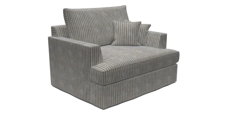Slingsby Snuggler Fitted Cover Sofa in Two Tone Plain Biscuit.  Loose cover version available