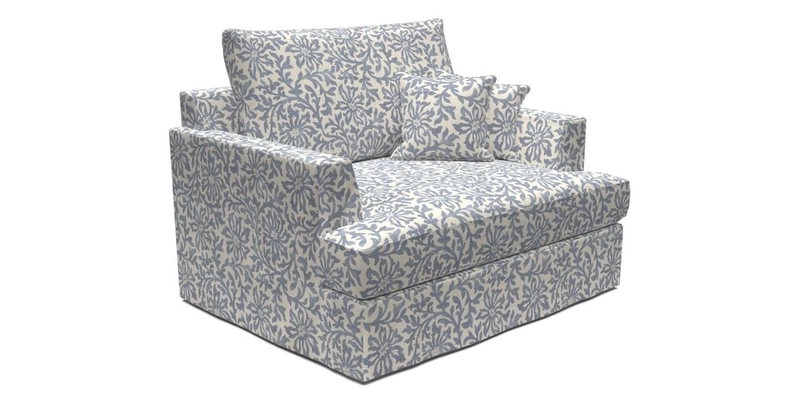 Slingsby Snuggler Fitted Cover Sofa in Two Tone Plain Biscuit.  Loose cover version available