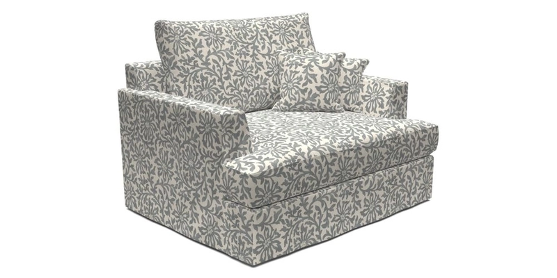 Slingsby Snuggler Fitted Cover Sofa in Two Tone Plain Biscuit.  Loose cover version available