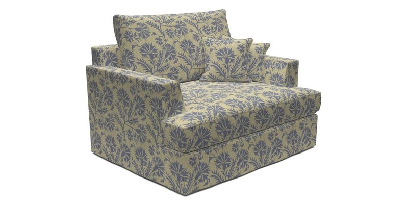 Slingsby Snuggler Fitted Cover Sofa in Two Tone Plain Biscuit.  Loose cover version available
