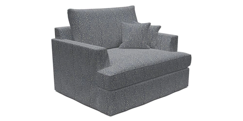 Slingsby Snuggler Fitted Cover Sofa in Two Tone Plain Biscuit.  Loose cover version available