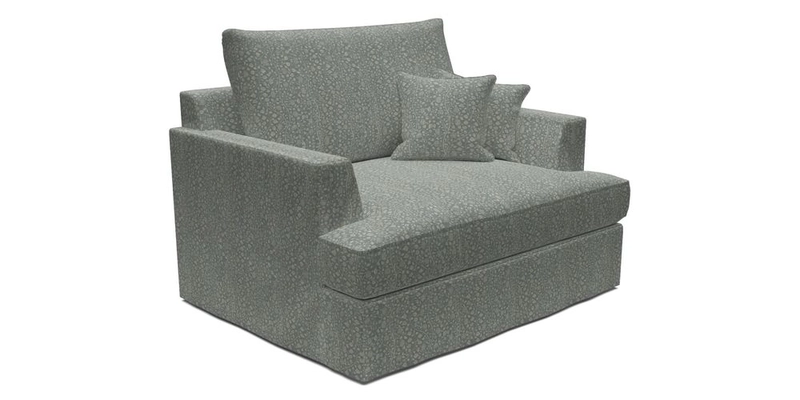 Slingsby Snuggler Fitted Cover Sofa in Two Tone Plain Biscuit.  Loose cover version available
