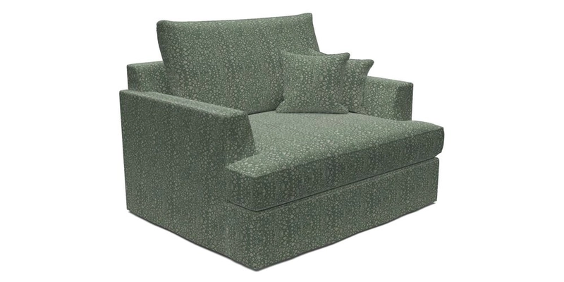 Slingsby Snuggler Fitted Cover Sofa in Two Tone Plain Biscuit.  Loose cover version available