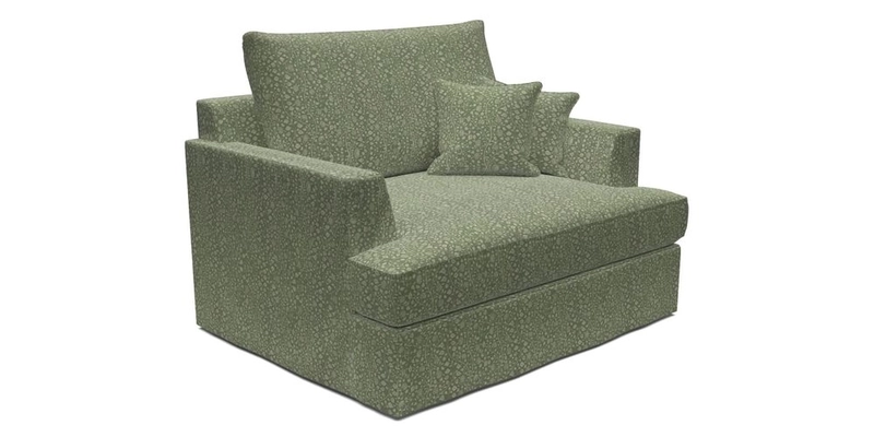 Slingsby Snuggler Fitted Cover Sofa in Two Tone Plain Biscuit.  Loose cover version available