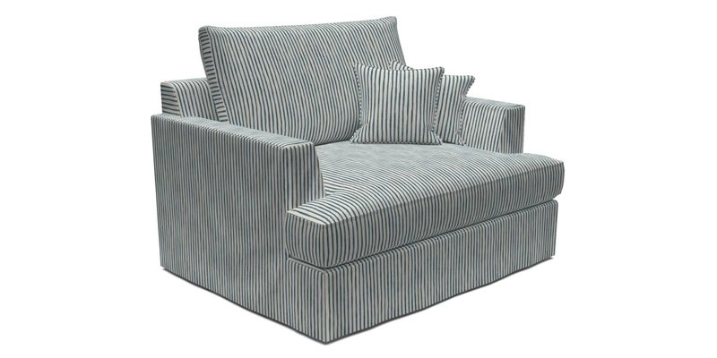 Slingsby Snuggler Fitted Cover Sofa in Two Tone Plain Biscuit.  Loose cover version available