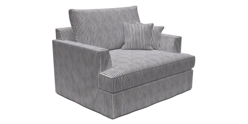 Slingsby Snuggler Fitted Cover Sofa in Two Tone Plain Biscuit.  Loose cover version available