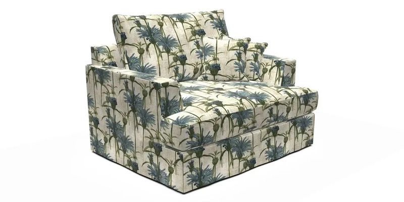 Slingsby Snuggler Fitted Cover Sofa in Two Tone Plain Biscuit.  Loose cover version available