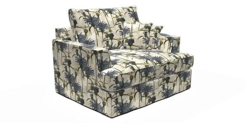 Slingsby Snuggler Fitted Cover Sofa in Two Tone Plain Biscuit.  Loose cover version available