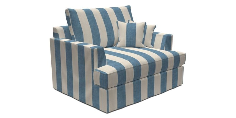 Slingsby Snuggler Fitted Cover Sofa in Two Tone Plain Biscuit.  Loose cover version available