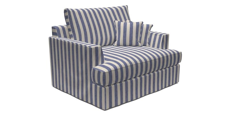 Slingsby Snuggler Fitted Cover Sofa in Two Tone Plain Biscuit.  Loose cover version available