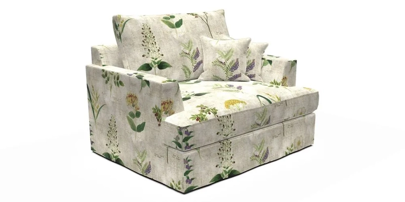 Slingsby Snuggler Fitted Cover Sofa in Two Tone Plain Biscuit.  Loose cover version available