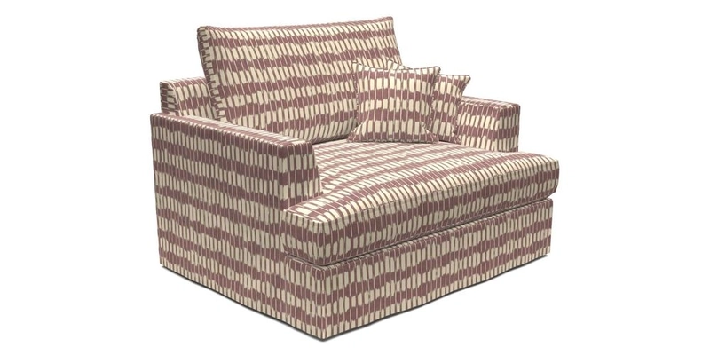 Slingsby Snuggler Fitted Cover Sofa in Two Tone Plain Biscuit.  Loose cover version available