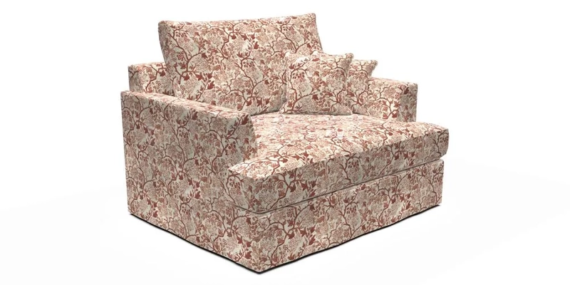 Slingsby Snuggler Fitted Cover Sofa in Two Tone Plain Biscuit.  Loose cover version available