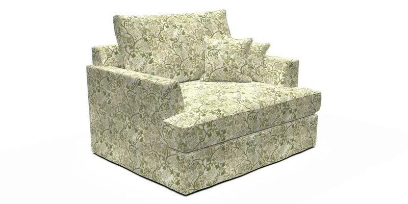 Slingsby Snuggler Fitted Cover Sofa in Two Tone Plain Biscuit.  Loose cover version available