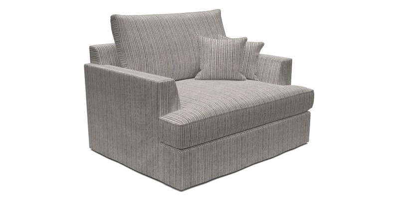 Slingsby Snuggler Fitted Cover Sofa in Two Tone Plain Biscuit.  Loose cover version available